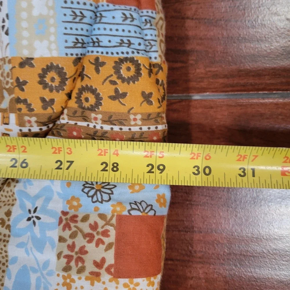 Vintage 70's Sleeping Bag Zip Up Blanket patchwork‎